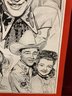 Original Comic Art Lithograph Of Roy Rogers By Marion DeMarco 16 1/2' X 11 1/2'