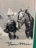 Original Comic Art Lithograph Of Tom Mix By Marion DeMarco 16 1/2' X 11 1/2'