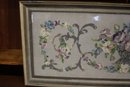 Victorian Needlepoint Large Framed 17 1/2' X 39 1/2'