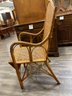 Vintage French Colonial Art Deco Wicker Plantation Chair 42' X 21'  19' To Seat