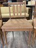 Mid Century Modern Wooden Chairs (4) Needs Reupholstering 19' To Seat