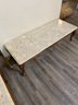 Coffee Table With Marble Top Possibly Ethan Allen 55x21x16