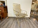 Wrought Iron Spring Chair 22 Wide X 24 Depth 38 Height