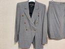 Escada 2 Piece Suit Jacket And Skirt With Dice Buttons Euro Size 40 (US Size 10)