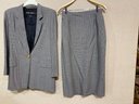 Escada Suit Jacket And Skirt Euro Size 38 (US Size 8) Small Hounds Tooth Black