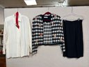 St Johns 3-piece Set:  Blouse, Sweater Skirt & Bolero Sweater US Size 10
