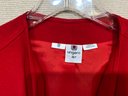 Ungaro Ter Red Belted Jacket Made In Hong Kong US Size 12
