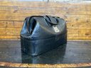 Schell No 16 Doctors Bag In Black Leather 16 X 10