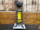 Ornate Wrought Iron Scrolled And Porcelain Urn Indoor Outdoor*