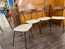 Vintage Mid Century Wrought Iron And Bentwood Shields - McCobb Style  4 Chairs