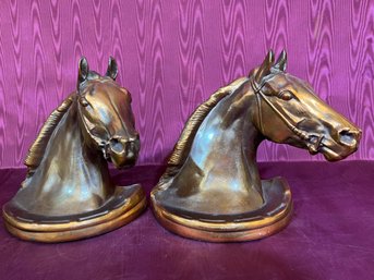 Medium Copper Bronze Book Ends By Gladys Brown 1946 Dodge, Inc 6'Wide 7' Tall
