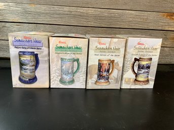 4 Coors Somewhere Near Golden Colorado Set Of 4 Years Collectors Steins