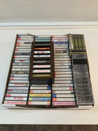 Mixed Artist Cassettes 102 Total With 2 Storages Cases