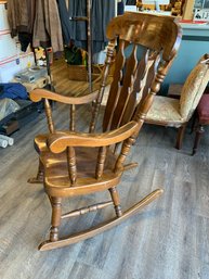 Wood Rocking Chair 18' To Seat 19' Arm To Arm 44' Tall