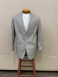 Mens' Alexander McQueen Sport Coat Made In Bulgaria 52 Cotton 48 Wool 2 Elastane Size 44R Hand Sewn Buttons