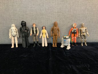 Original Star Wars Vintage 1978 Action Figures 2.5' To 4.5' 8 Figures Hans, Leia, Chewy, R2D2 Storm