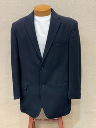 Men's Daniel Hechter Blazer 100 Wool Navy Blue Size 42R No Stains Rips Or Discoloration