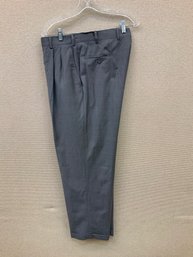 Men'sHathaway Platnium Dress Pants Charcoal Gray 100 Wool Made In Italy Size 36X30 No Stains, Rips