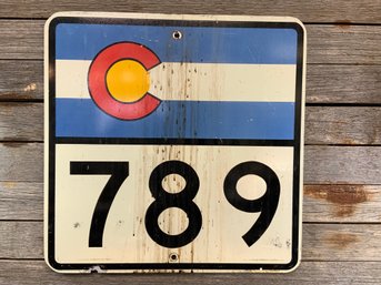 Retired Colorado Metal Road Sign C 789 2 Ft X  2Ft