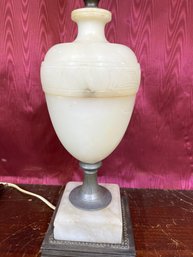 1920's Marble Table Lamp Double Light 21' Height 4' Base