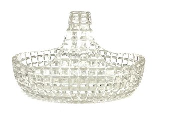 Duncan And Miller Glass Basket With Handle