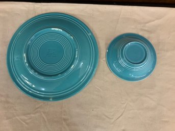 Teal Bowl 5.5 Plate 10-1/4