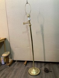 Swing Arm Floor Lamp Gold Toned 59' Tall 12' Arm Length