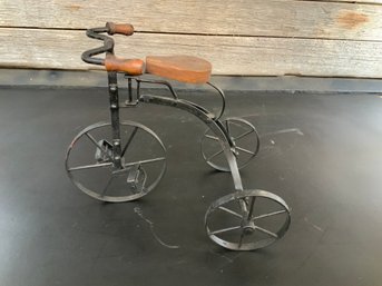 Mini Decorative Tricycle Metal And Wood 9' X 11'