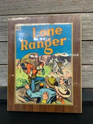 The Lone Ranger Dell Comic Book Cover Encased In A Plaque