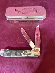 Roy Rogers And Dale Evans Pocket Knife With Case