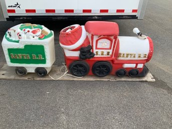 Blow Mold Train/santa As Is Does Not Build Steam