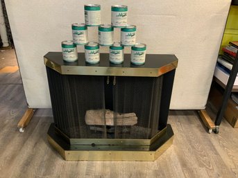 Fireplace Self Contained With 9 Cans Of Real Flame Non-Toxic Wood Substitute