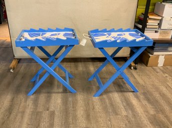 Pair Of Foldable Trays And Stands 20' X 20' X 14'