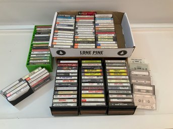 Mixed Artists Cassettes 115 Total With 2 Storage Cases