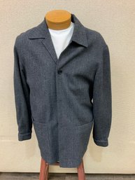 Men's Charelli  Gray Coat 88 Wool And 12 Polymide Size 38R No Stains Rips Or Discoloration