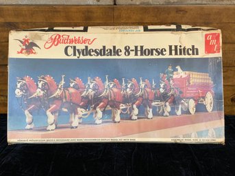 AMT Budweiser Clydesdale 8 Horse Hitch Model Kit Un Made New Old Stock