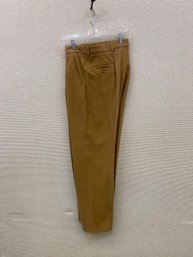 Men's WfF Dress Pants 100 Silk Carmel Brown Size 34X30 No Stains Rips Or Discoloration