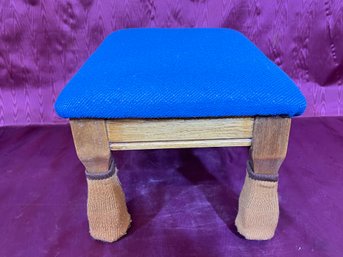 Foot Stool Wooden Legs  With Socks Padded Top