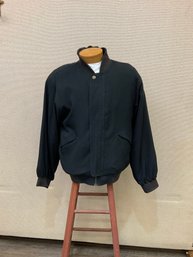 Men's Poeta Moda Jacket 100 Silk Styled In Italy Black Size M No Stains Rips Or Discoloration