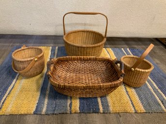 4 Baskets One Fruit Basket And Three Nantucket Style Baskets