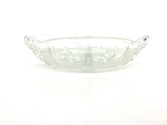 Gorham Angels Of Peace Crystal Relish Dish Made In Germany 8'