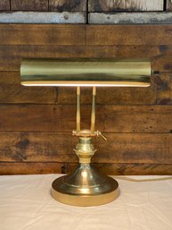 Vintage Brass Adjustable Banker's Style Lamp 12'