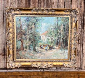 Large Impressionist Oil Painting On Canvas Signed By Famous French Artist, J Colletti
