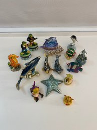 Lot Of Trinket Boxes Sea And Beach Themes 16 Pieces