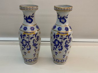 Vintage Hand Painted Vases 12' X 3'