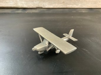 Pewter Plane 3 1/2' X 3 1/2' By Rawcliffe Pewter 1981