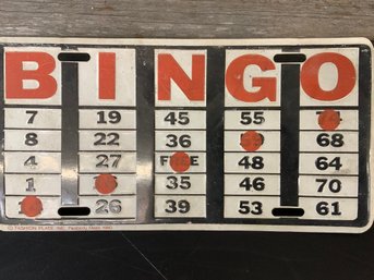 Metal BINGO License Plate 12' X 6'