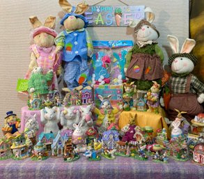 The Easter Bunnies Figurines And Village