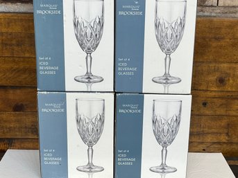 4 Boxes Of Marguis Brookside Iced Beverage Glasses 4 In 3 Boxes 3 In 1 Box