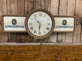 Lowenbrau Bar Sign Clock 30' Long